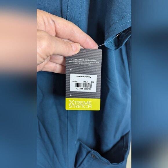 Dickies Xtreme Stretch V-Neck Short Sleeve Scrub Top Blue Size 2X NWT - Picture 3 of 8